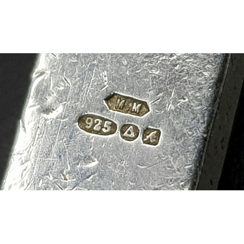 877 - A vintage Solid Silver 925 Identity Bracelet, 33.3 grams, 22.5cm, inscribed with the name 