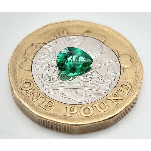 1171 - A 0.844ct Oval Cut Zambian Natural Emerald. Comes with EGL Certificate.