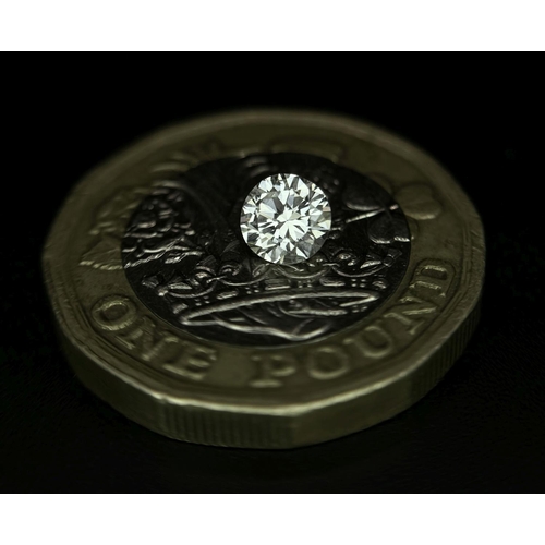 1115 - A 0.414ct Round Brilliant Cut Diamond. VVS2 clarity, G colour. Comes with IDL certificate.