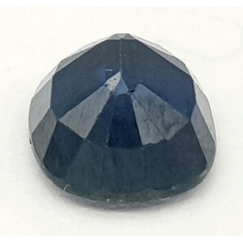 1150 - A Natural 1.62ct Blue Sapphire. Cushion cut. Comes with an E.G.L. Certificate.