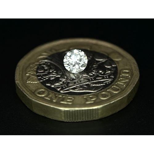 1149 - A 0.397ct Round Brilliant Cut Diamond. SI2 clarity, F colour. Comes with IDL certificate.