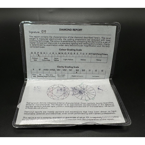 1149 - A 0.397ct Round Brilliant Cut Diamond. SI2 clarity, F colour. Comes with IDL certificate.