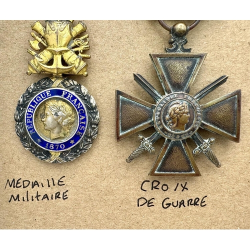 138 - WW1 Military Medal Group awarded to a French soldier for his actions above and beyond the call of du... 