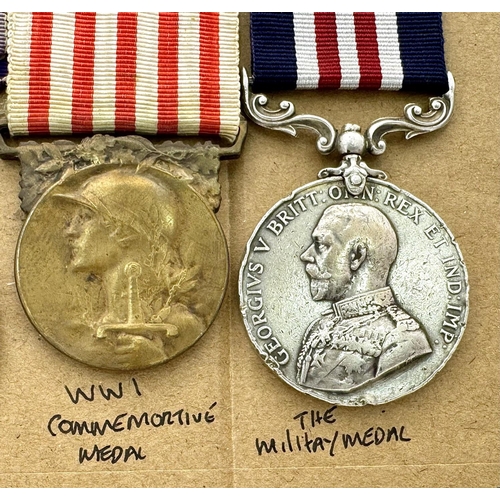 138 - WW1 Military Medal Group awarded to a French soldier for his actions above and beyond the call of du... 