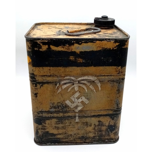 359 - WW2 British Desert 4 Gallon “Flimsy P.O.W” Can. (Petrol, Oil, Water) This one was captured by the Ge... 