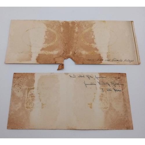 381 - A Parcel of WW2 German Original Ephemera with a Half Identity Disc Indicating Soldier Killed in Acti... 