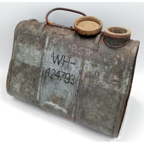 387 - WW2 German Kubal Wagon Fuel Can with the military VRN on the side of the can.