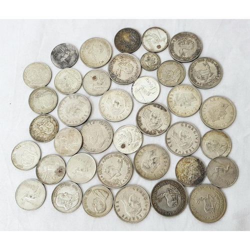 44 - A Wonderful Large Collection of Silver, Mostly South African Coins - Some dating back over 100 years... 