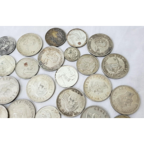 44 - A Wonderful Large Collection of Silver, Mostly South African Coins - Some dating back over 100 years... 