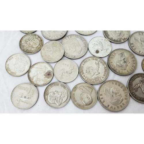 44 - A Wonderful Large Collection of Silver, Mostly South African Coins - Some dating back over 100 years... 