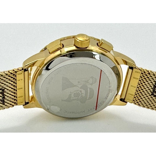 237 - A SWAN & EDGAR of LONDON watch, case45 mm, gold tone dial with “Cyclops” date window at 5 o’clock po... 