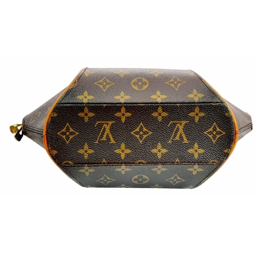 234 - A Louis Vuitton Ellipse Handbag. Monogram canvas exterior with leather trim, two rolled leather hand... 