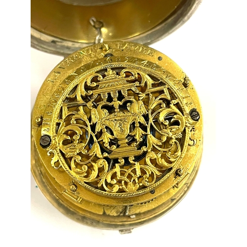 1 - A Rare Large c1600s silver Oignon verge fusee pocket watch. Good balance centre wind ticks fast then... 