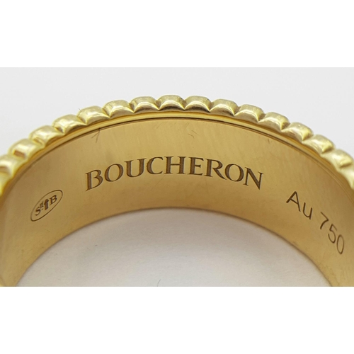 249 - A Boucheron Multicolour 18K Gold and Diamond Ring. 33 round cut diamonds - 0.25ctw approx. Makers ma... 