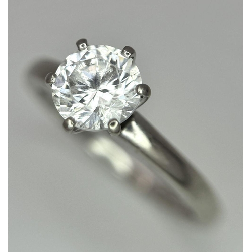 267 - A 14K White Gold CZ Solitaire Ring. 4g total weight. Size O.
SH1590I.