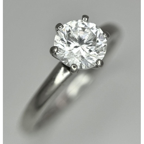 267 - A 14K White Gold CZ Solitaire Ring. 4g total weight. Size O.
SH1590I.