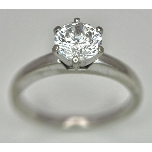 267 - A 14K White Gold CZ Solitaire Ring. 4g total weight. Size O.
SH1590I.