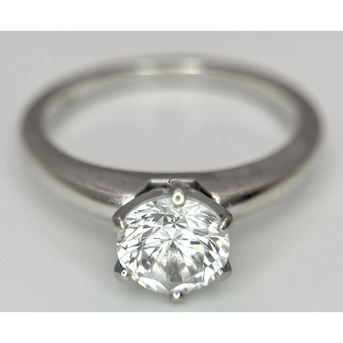 267 - A 14K White Gold CZ Solitaire Ring. 4g total weight. Size O.
SH1590I.