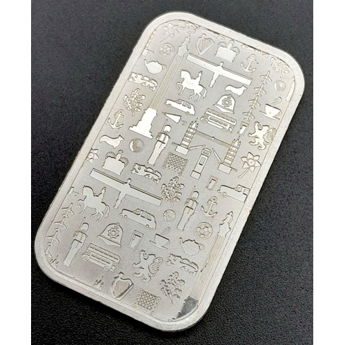 67 - A BRITISH 1 TROY OZ FINE 999 SILVER BAR 31.2G  Ref: A/S 1114