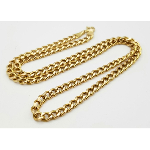 455 - Classic 9 carat GOLD CHAIN LINK NECKLACE. Fully hallmarked.  Approx 7.25 grams.  46 cm. Beautiful co... 