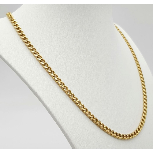 455 - Classic 9 carat GOLD CHAIN LINK NECKLACE. Fully hallmarked.  Approx 7.25 grams.  46 cm. Beautiful co... 