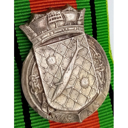 615 - WW2 British Defence Medal with a Silver Royal Navy Patrol Pin. The pin was normally given to British... 