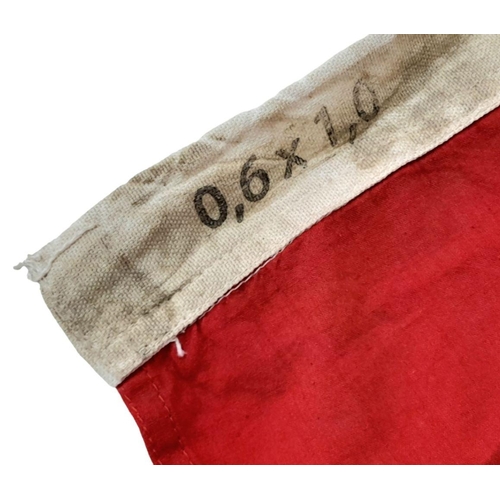 636 - 3rd Reich Albanian NSDAP Flag Dated 1945. 60 x 100cm