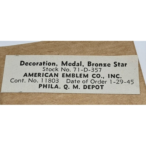 973 - Unissued 1945 Dated US Bronze Star in original box. A whole load of these were made in anticipation ... 