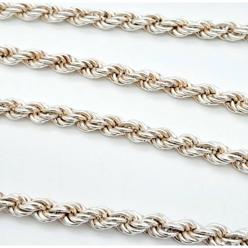 400 - A STERLING SILVER ROPE CHAIN 45 cm, 13.4 g Ref: A/S 1118