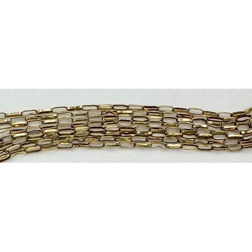 476 - 9 carat GOLD FINE CHAIN LINK NECKLACE. 0.8 grams. 50 cm.