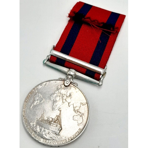 501 - Transport Medal 1899-1902 with clasp ‘South Africa 1899-1902’, named to I J Hayes. I J Hayes was Thi... 