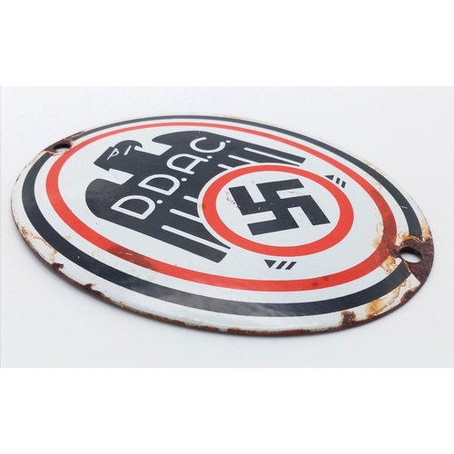 784 - 3rd Reich DDAC (German Automobile Club) Enamel Sign.