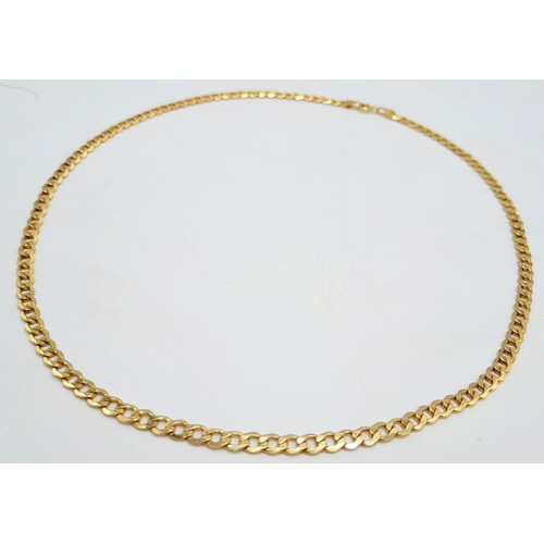 553 - Beautiful 9 carat GOLD CURB CHAIN NECKLACE. Approx 3.7 grams. 45 cm.