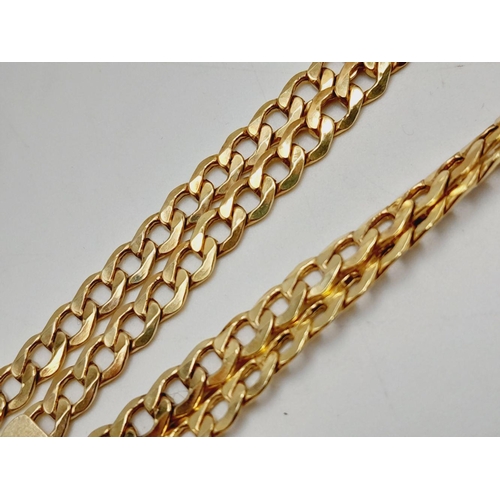 553 - Beautiful 9 carat GOLD CURB CHAIN NECKLACE. Approx 3.7 grams. 45 cm.