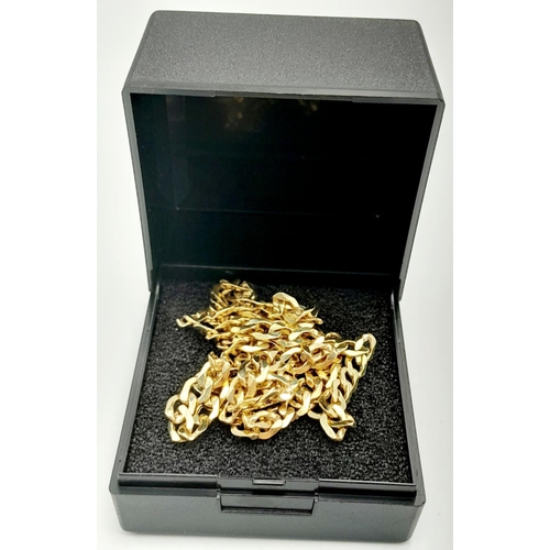 553 - Beautiful 9 carat GOLD CURB CHAIN NECKLACE. Approx 3.7 grams. 45 cm.