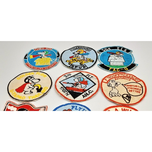 840 - 10 x Vietnam War Era Snoopy Patches.