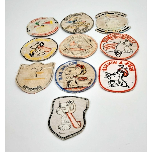 840 - 10 x Vietnam War Era Snoopy Patches.