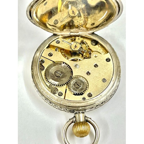 190 - Antique ladies silver pocket watch , ticks as found