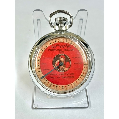 289 - Vintage spinning fortune teller gaming pocket watch , working