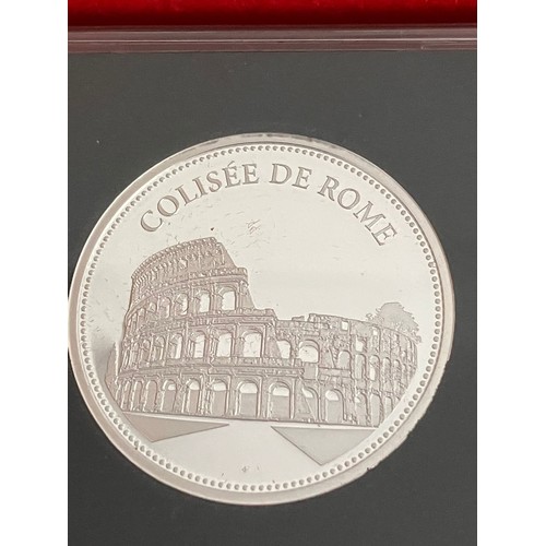 98 - Limited edition Collection of SILVER COINS celebrating the WONDERS of the WORLD. Issued by the Frenc... 