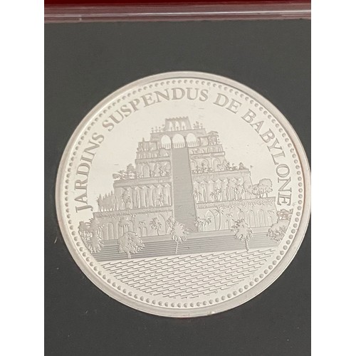 98 - Limited edition Collection of SILVER COINS celebrating the WONDERS of the WORLD. Issued by the Frenc... 