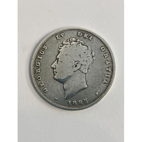 679 - 1825 GEORGE IV SILVER SHILLING. Very fine/extra fine condition.