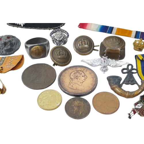 1000 - A Parcel of Four Interesting WW1 and Later Military Medals Comprising; 1) 1914/18 WW1 Hauterive A Se... 