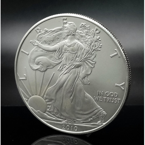 599 - A Mint Condition 2010 American .999 Fine Silver Eagle. Part of ‘The Fabulous 12’ Collection. 31.1 Gr... 