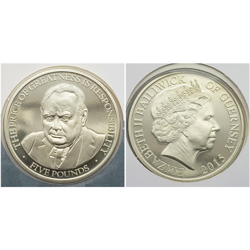 623 - Limited edition of Sir Winston Churchill commemorative coins. Consisting 3 x uncirculated £5 coins. ... 