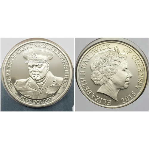 623 - Limited edition of Sir Winston Churchill commemorative coins. Consisting 3 x uncirculated £5 coins. ... 