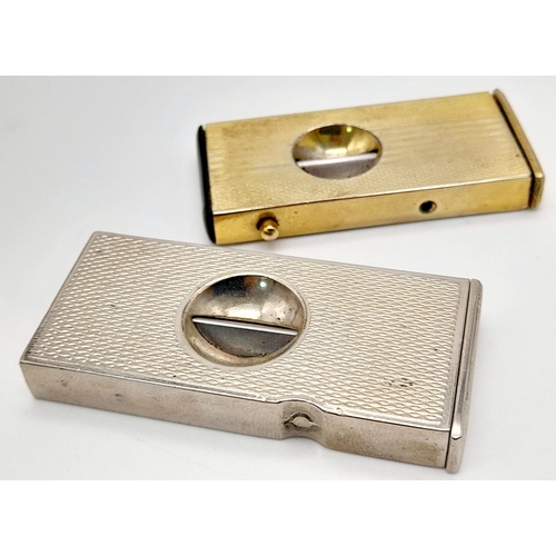 644 - 2 x vintage CIGAR CUTTERS to include a SOLINGEN Gold Plated in full working order.