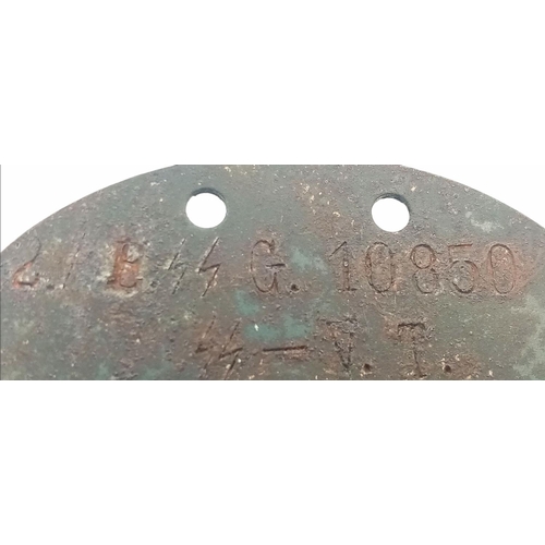 791 - WW2 German Waffen SS Steel Dog Tag.