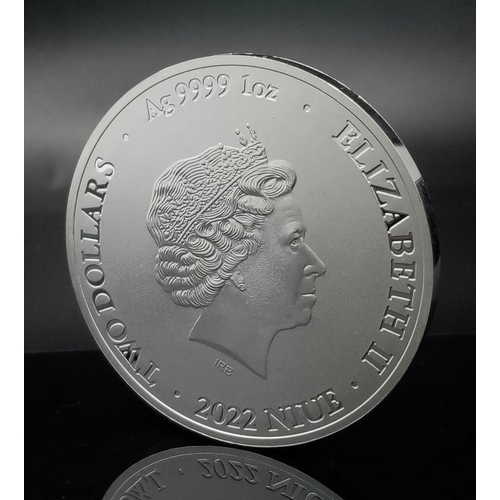 946 - A Fine Silver (.9999) 1 Ounce (31.43 Grams) 2022 Queen Elizabeth Mint condition ‘Bitcoin’.