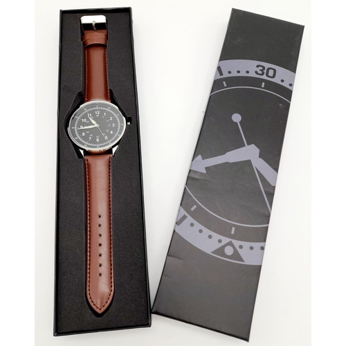 960 - An Unworn, Boxed, 1940’s Design German Waffen SS Soldiers Homage Watch. 48mm Case. Replacement Batte... 